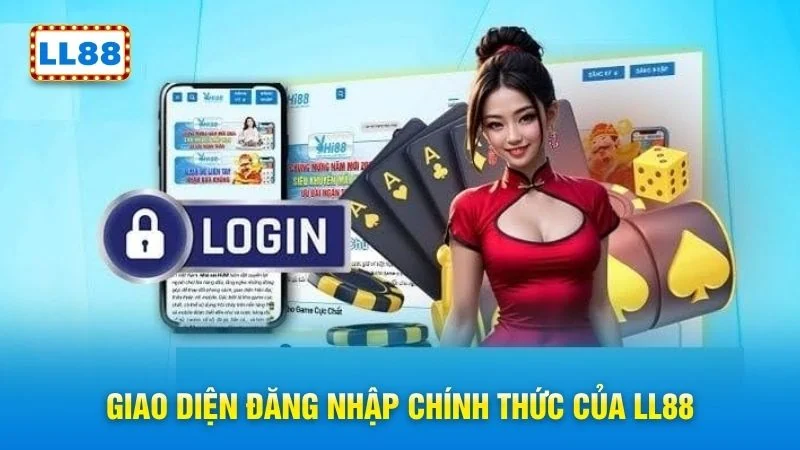 Giao diện đăng nhập chính thức của LL88